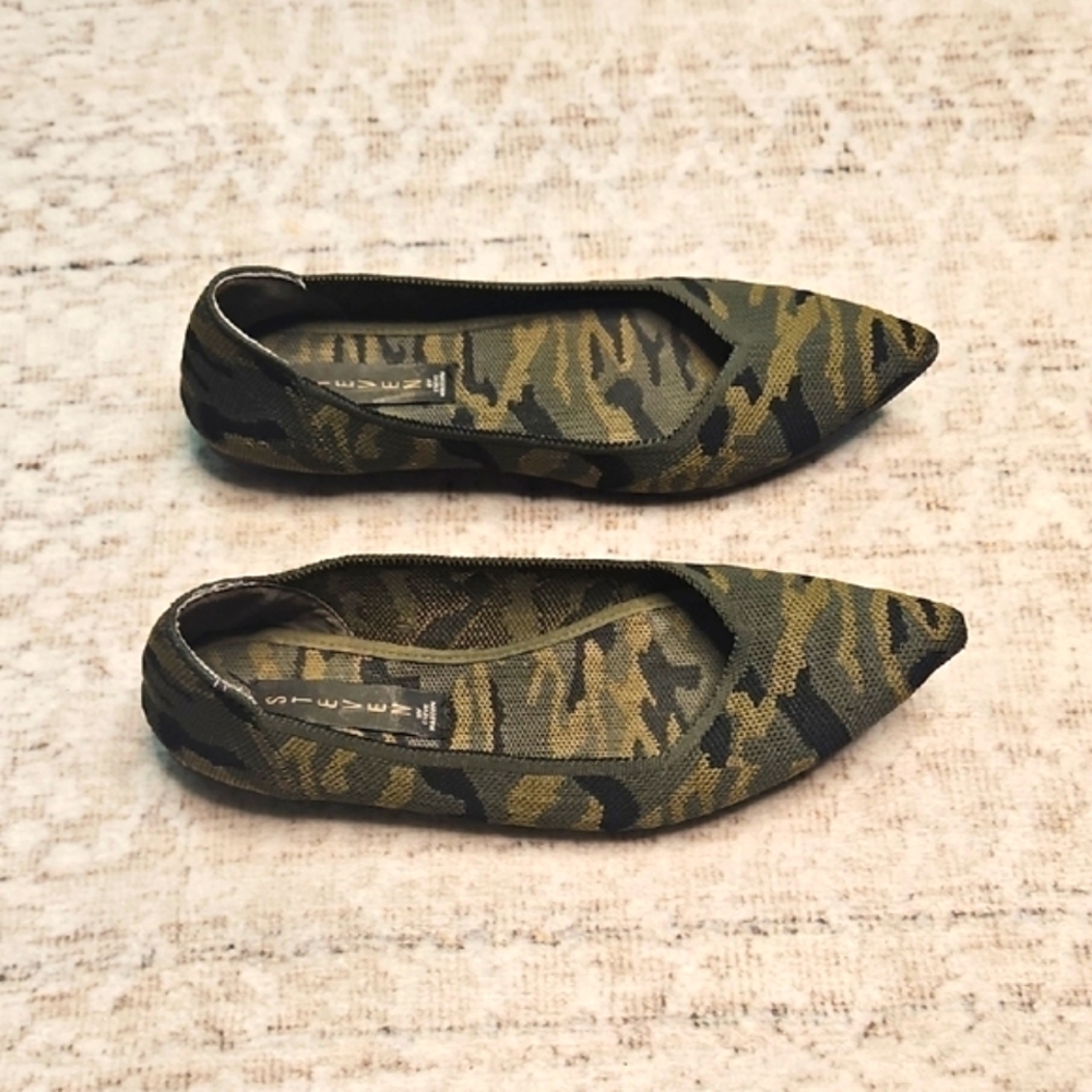 Steven By Steve Madden Reed Knit Camouflage Pointed Toe Flats